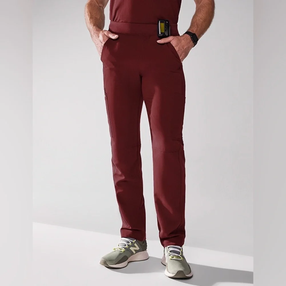 Figs Axim Scrub Men's Burgundy Pants (Size S) - Picture 1 of 10